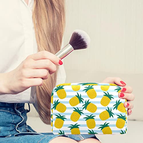 ATOMO Bolsa de cosméticos, bolsa de viaje de moda, organizador grande para mujer, Summer_Pineapple_Vector_Background