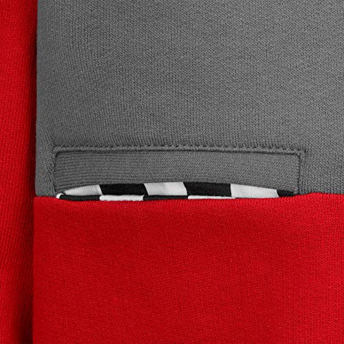 Audi Sport Racing - Sudadera para niño (98/104), color gris y rojo