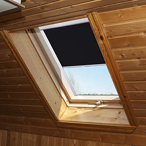 Aufun Estor opaco para ventana de techo, térmico, para DKL GHL GGL GGU GPL GTL GXL, S08/608, color negro