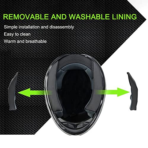 Aumotop Moto Integral Casco de Moto, Casco de Moto Rading Moda de Cara Completa, Ligero para Carreras de Motos