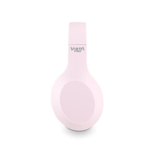 Auricular Diadema Way 2 de Vieta Pro, con Bluetooth 5.0, entrada Aux-in, micrófono incluido, Radio Fm, Micro SD y batería de hasta 40 horas. Color Rosa.