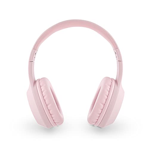 Auricular Diadema Way 2 de Vieta Pro, con Bluetooth 5.0, entrada Aux-in, micrófono incluido, Radio Fm, Micro SD y batería de hasta 40 horas. Color Rosa.