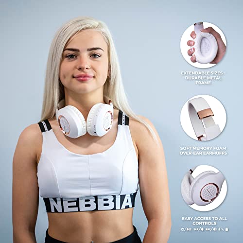 Auriculares Bluetooth Diadema, Auriculares Inalámbricos PowerLocus, Estéreo Hi-Fi con Graves Profundos, Cascos Bluetooth con Micrófono Incorporado, Cascos con Cable para Clases Online, Móvil, Tablet