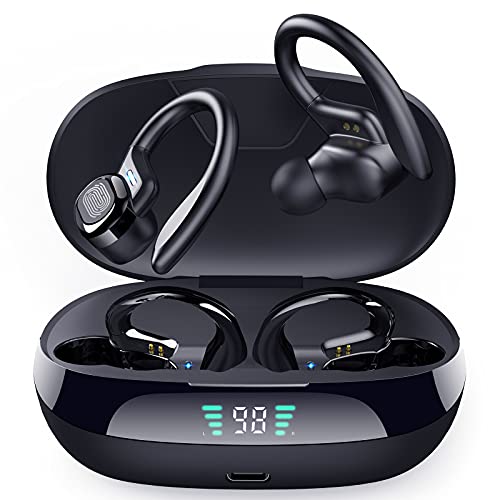 Auriculares Inalambricos Deportivos,Auriculares Bluetooth 5.0 con IPX65 Impermeable con Sonido HiFi estéreo 6D para Entrenamiento,Trabajo,Correr