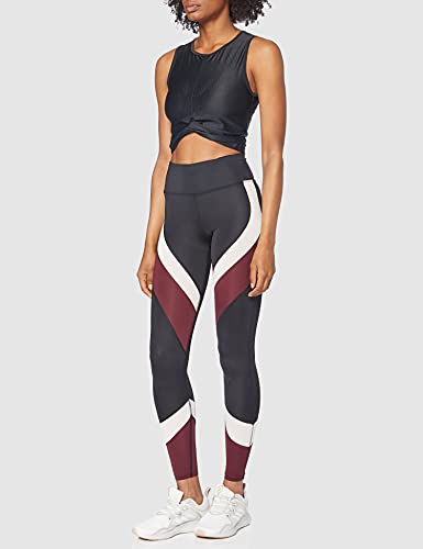 Aurique Leggings deportivos para Mujer, Negro (Black/Port Royale/Blush), XL