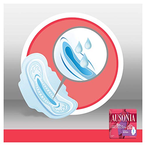 AUSONIA Super Compresas con Alas Absorbentes, Neutralizan El Olor, Finas, 12 Unidades