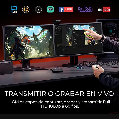 AVerMedia Live Gamer Mini Tarjeta de Captura GC311 1080p 60 Transmisión y Grabación de Dideo, Codificador de Hardware H.264 compatible con Xbox, Switch, HDMI Plug and Play para PC y Mac