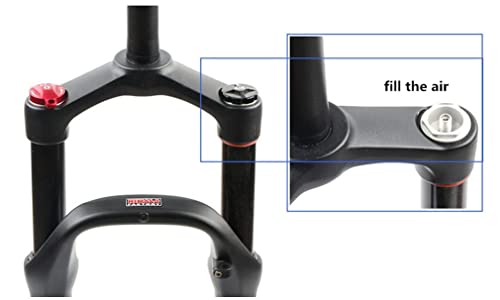 AWJ Playa Snow Bike Fat Fork 20 '' 4.0 Neumáticos Fat Bike Horquillas de suspensión neumática 1-1/8 Freno Disc 110 mm Viaje 9 mm QR Unisex HL 1872g