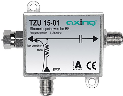 Axing TZU 15-01 Plata - Receptor AV (0.005-2.2 GHz, 55 x 53 x 16 mm)