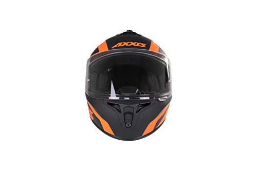 AXXIS Casco Moto Integral FF112 DRAKEN Mets D4 Negro/Naranja Fluor Mate Talla L (59-60 CMS) Homologado