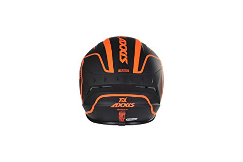 AXXIS Casco Moto Integral FF112 DRAKEN Mets D4 Negro/Naranja Fluor Mate Talla L (59-60 CMS) Homologado