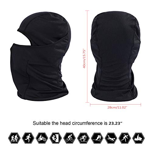 AYPOW Balaclava mascarilla Facial, Suave, Multiusos, a Prueba de Viento, Motocicleta, Ciclismo, Capucha táctica, máscara elástica de esquí, pasamontañas, Sombrero, Forro para el Casco