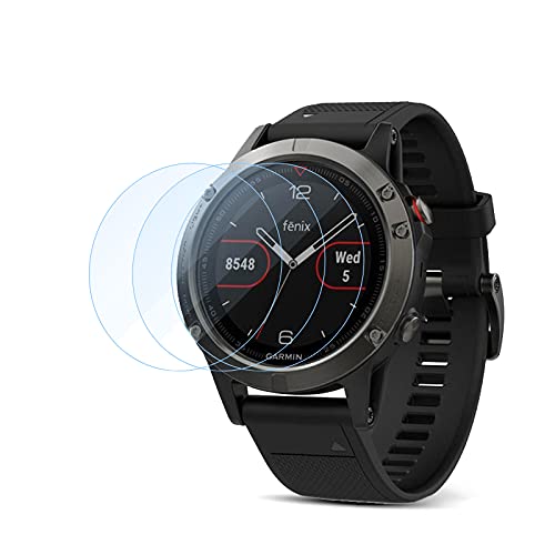 AYSOW Protector de Pantalla para Garmin FENix5 Protector de Pantalla de Vidrio Templado, Cristal Vidrio Templado para Garmin FENix5 [3 Piezas]