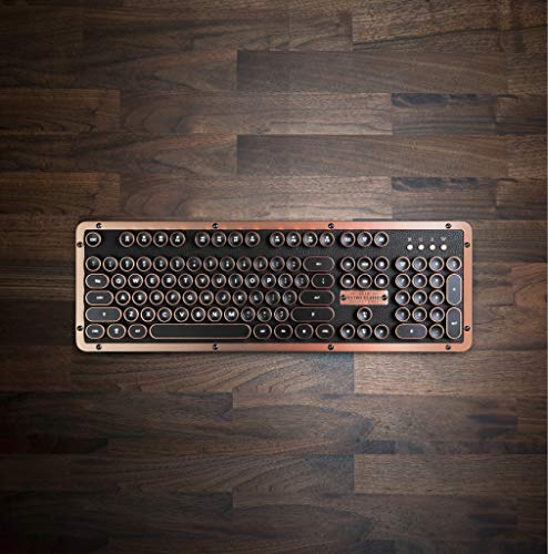 Azio Retro Classic Artisan Teclado Bluetooth Mecánico, Apariencia Vintage, Diseño Español