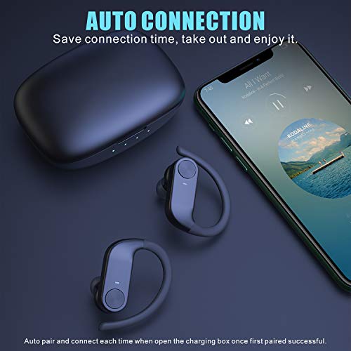 Babacom Auriculares Inalambricos Deporte, Auriculares Bluetooth 5.0 con Microfono Incorporado, Sonido Estéreo Cascos Inalambricos con Cancelación de Ruido, IPX7 Impermeable, 40H Tiempo de Reprodución