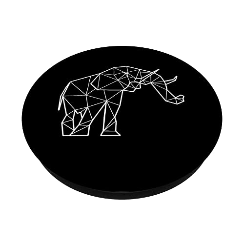 Baby Elefant Polygon para fans de los elefantes y Mammut Fun PopSockets PopGrip Intercambiable