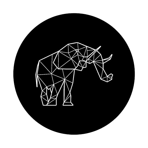Baby Elefant Polygon para fans de los elefantes y Mammut Fun PopSockets PopGrip Intercambiable