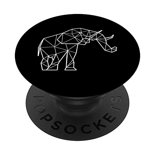 Baby Elefant Polygon para fans de los elefantes y Mammut Fun PopSockets PopGrip Intercambiable