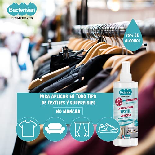 BACTERISAN Desinfectante De Textiles Y Tejidos Ml |formato Spray Rápida Evaporación | Desinfecta Al Instante Cualquier Prensa O Textil | Con Alcohol 75% Ml, 500 ml