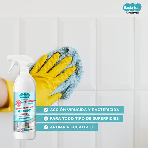 Bacterisan Germosan No Bp3 750Ml | Desinfectante Multiusos Triple Acción| Elimina El 99,95 De Virus, Gérmenes Y Bacterias De Todo Tipo De Objetos Superficies Y Textiles | Bacterisan 750 ml