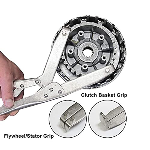 BAIRU Herramienta de sujeción de embrague, agarre confiable, compatible con motocicleta ATV UTV Quad Dirt Bike, se adapta a la mayoría de cubo de embrague estilo cuadrado