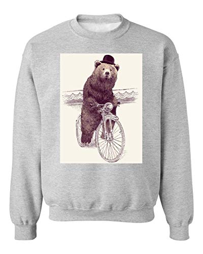 BakoIsland Gentleman Bear On Bike Unisexo Sudadera Suéter Small