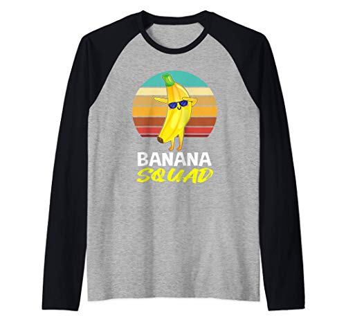 Banana Squad Lovers Gifts Hombres Mujeres Niños Camiseta Manga Raglan