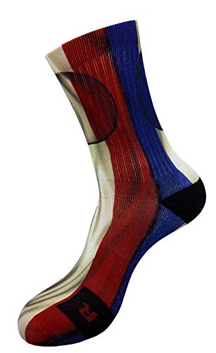 Bandera de francia Calcetines con Diseño Motivo Hecho a Mano Calcetines de impresión 3D para Baloncesto Voleibol Tenis Fitness Golf Ciclismo Balonmano Respirable Coolmax Calcetines deportivos (43-46)