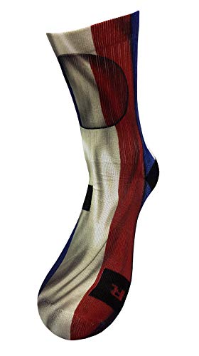 Bandera de francia Calcetines con Diseño Motivo Hecho a Mano Calcetines de impresión 3D para Baloncesto Voleibol Tenis Fitness Golf Ciclismo Balonmano Respirable Coolmax Calcetines deportivos (43-46)