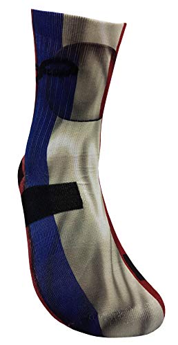 Bandera de francia Calcetines con Diseño Motivo Hecho a Mano Calcetines de impresión 3D para Baloncesto Voleibol Tenis Fitness Golf Ciclismo Balonmano Respirable Coolmax Calcetines deportivos (43-46)