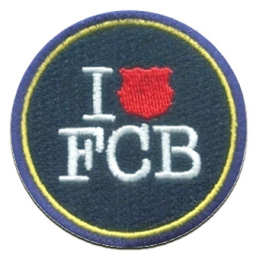 Barça I love Fútbol Club Barcelona Parche Decorativo Termoadhesivo 6 x 6cm