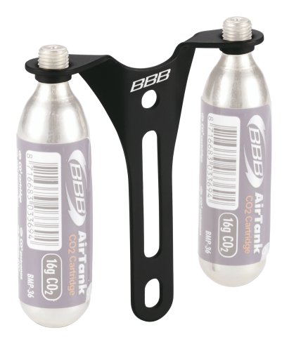 BBB Cycling - Soporte para 2 Bombonas de CO2 Bajo Bidon CO2Hold