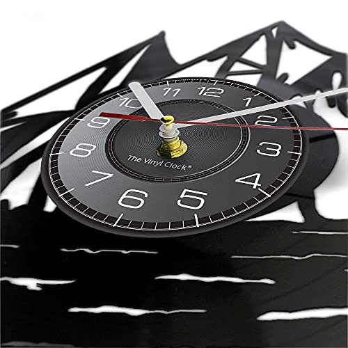 BBZZL Reloj de Pared Maritime Drone Reloj de Pared publicitario náutico con Paisaje Natural Retro con retroiluminación LED Arte de Vinilo Sin LED