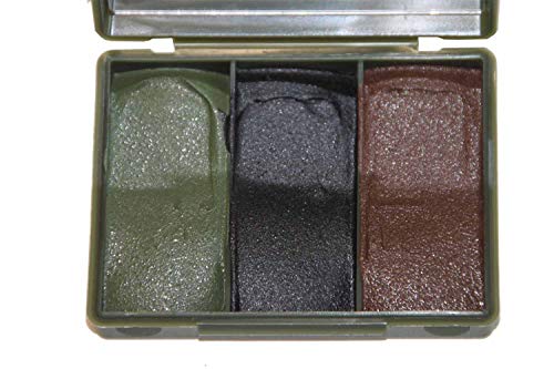 BCB International Maquillaje camuflaje crema 3 colores negro oliva marrón OTAN aprobado camaleón camuflaje supervivencia militar militar
