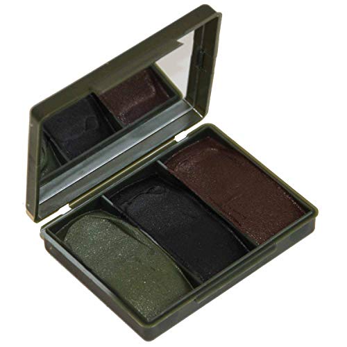 BCB International Maquillaje camuflaje crema 3 colores negro oliva marrón OTAN aprobado camaleón camuflaje supervivencia militar militar