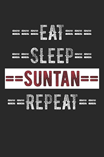 Beach Bum - Eat Sleep Suntan Repeat: 6” x 9” 150 Page College Ruled