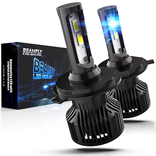 BEAMFLY H4 LED 12000LM Bombillas Faros Coche 80W 12V 6000K Blanco