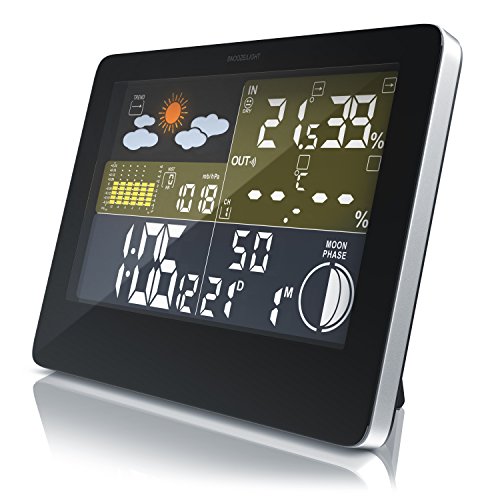 Oregon Scientific RM313PNF - Reloj Proyector con alarma (Snooze) y  temperatura interior de color negro