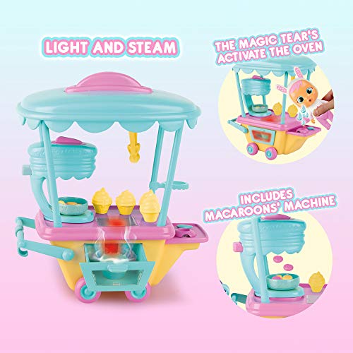 BEBÉS LLORONES LÁGRIMAS MÁGICAS Carrito de Coney | Mini bebé llorón exclusivo y su pastelería con Vapor y Luz - Juguete para niñas y niños +3 Años