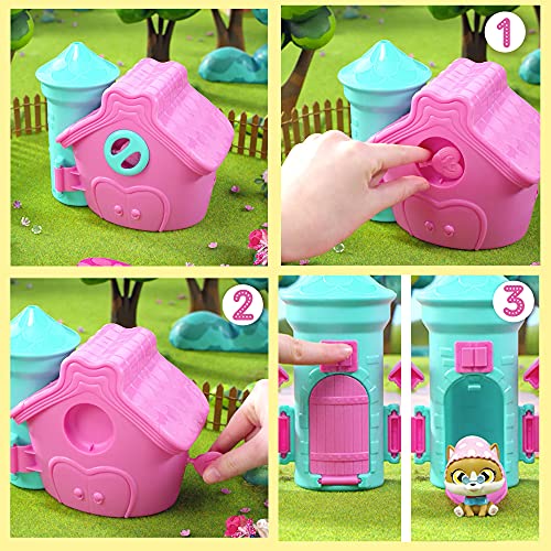 BEBÉS LLORONES LÁGRIMAS MÁGICAS Storyland Casa de Cuentos | Mini Castillo y su Torre con 1 muñeca Sorpresa y su Mascota que Llora de verdad, con Ropa y Accesorios - Juguete para niñas y niños +3 Años