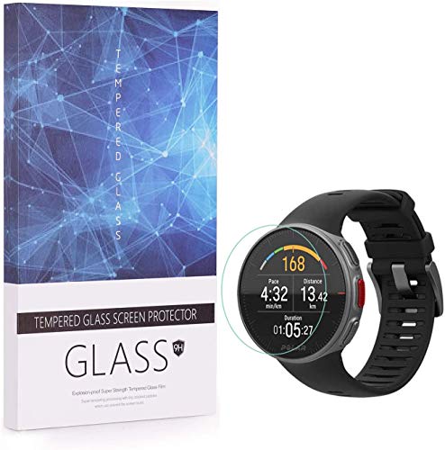 BECEMURU Protector de Pantalla Polar Vantage V, 9H Protector de Pantalla de Vidrio Templado de Cobertura Completa para Smartwatch Polar Vantage V [3 Unidades]