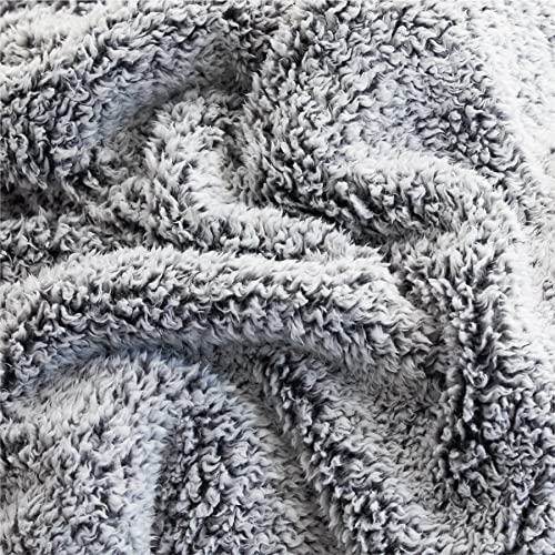 Bedsure Manta Sofa Invierno Grande - Manta Cama 90 Sherpa Extra Suave, Manta Decorativa Cubre Sofas Felpa 150x200 cm, Gris Oscuro