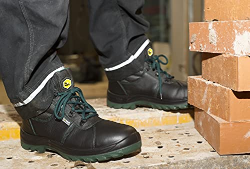 BEEWORK Bota de Seguridad TYR S3 SRC | Bota de Trabajo con Puntera y Plantilla Metálicas de Seguridad · Apta para Hombre y Mujer · Color Negro y Verde - Talla 40