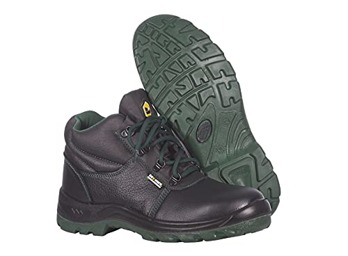 BEEWORK Bota de Seguridad TYR S3 SRC | Bota de Trabajo con Puntera y Plantilla Metálicas de Seguridad · Apta para Hombre y Mujer · Color Negro y Verde - Talla 40