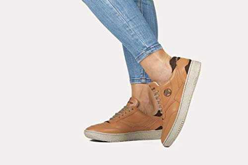 Beflamboyant - Zapatillas de baloncesto resistentes para hombre y mujer, unisex, clásicas, retro, marca española fabricada en Portugal., (caramelo), 42 EU