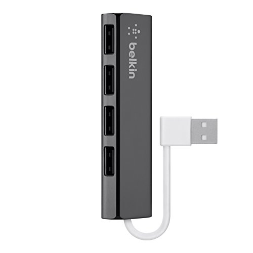 Belkin F4U042bt – Hub de Viaje Ultrafino con 4 Puertos USB 2.0, Negro