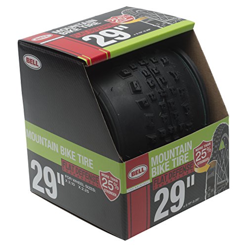 BELL 7091045 Flat Defense Mountain Bike Tire, 29" X 2.10-2.25", Neumático para Bicicleta de montaña, Unisex, Black-292.10-2.25