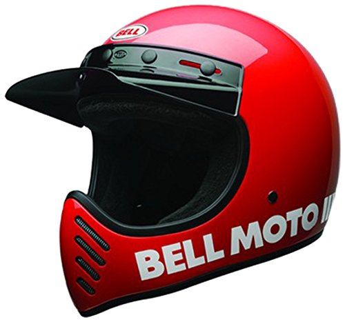 BELL Moto-3 Cascos, Hombre, Rojo clásico, XL