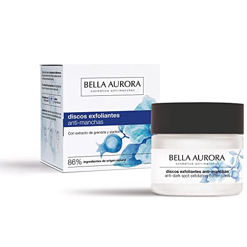 Bella Aurora Discos Faciales Exfoliantes Anti-Manchas | Elimina Impurezas | Estimula la Regeneración Celular | Aporta Luminosidad y Reduce Poros, Pack de 30 discos, 15 ml