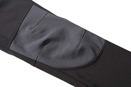 BenBoy Pantalones de Montaña Hombre Impermeables Invierno Calentar Pantalones Trekking Escalada Senderismo Softshell,KZ1602-Black1-XL